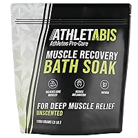 Epsom Salt for Soaking - Sore Muscle Soak, [3lb] Magnesium & Hemp Oil Bath Salts for Sore Muscle Relief, Post-Workout, Relaxation, & Foot Soak – for Women & Men (Unscented)