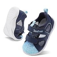 JOINFREE Toddler Boys Girls Sneakers Baby Walking Shoes Breathable Barefoot Shoes Dual Hook and Loops Running Shoes Soft Anti-Slip Sole Sandals