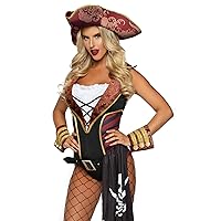 Leg Avenue Women's 4 Pc Sultry Swashbuckler Pirate Costume