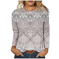 Fall Tops, Women's Button Neck Tops Blouses Women's Casual Daily Tops Long Sleeve V Neck Fashion Print