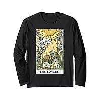The Lovers Frog Toad Tarot Card Cottagecore Frog Lover Long Sleeve T-Shirt