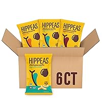 Hippeas Chickpea Puffs, Variety Pack: Vegan White Cheddar, Nacho, BBQ, 4 Ounce (Pack of 6), 4g Protein, 3g Fiber, Vegan, Gluten-Free, Crunchy, Plant Protein Snacks