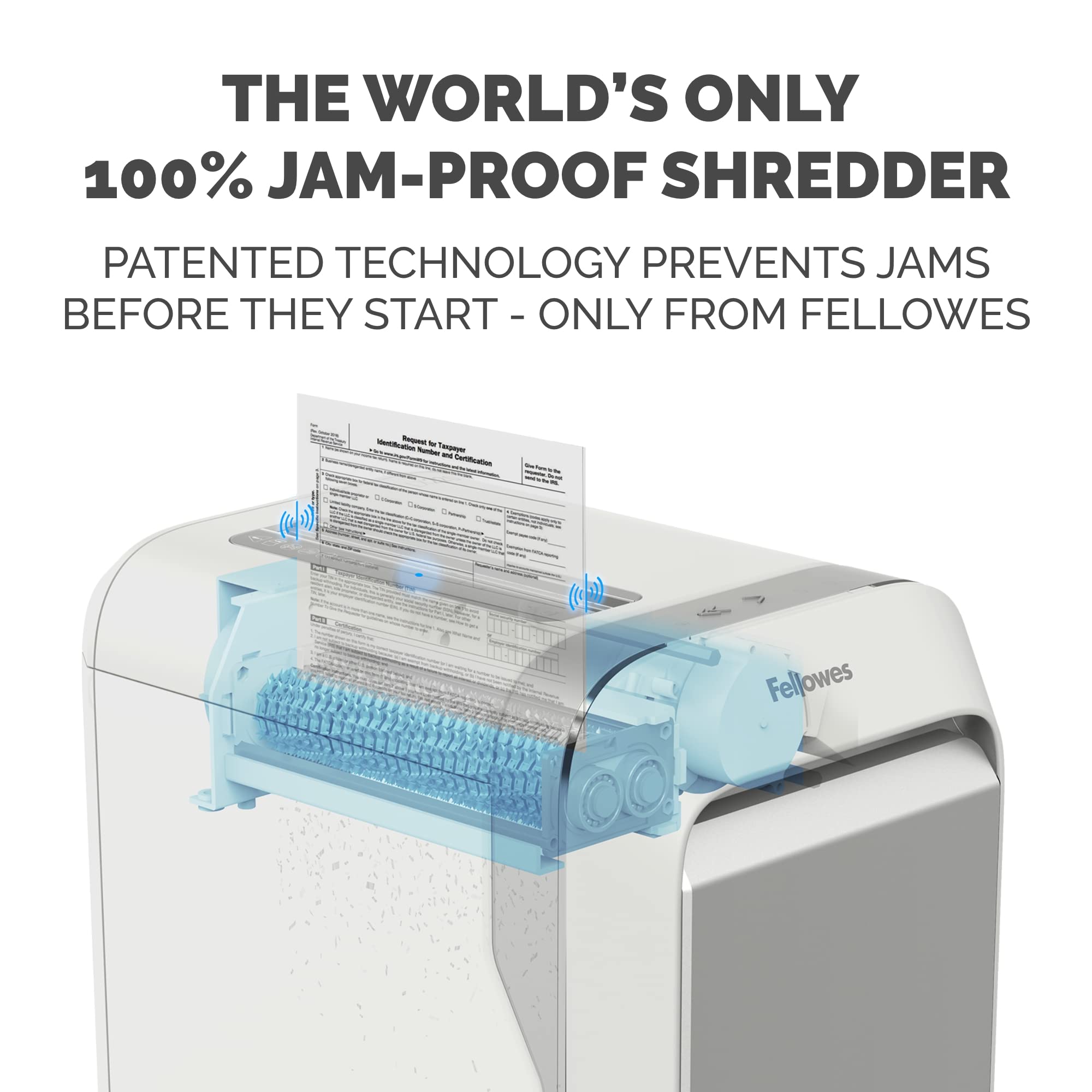 Fellowes ‎Powershred LX22M 20-Sheet 100% Jam-Proof Micro Cut Paper Shredder for Office and Home, White 5263201