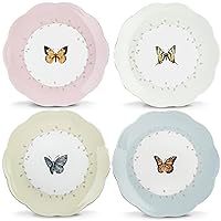 6444731 Butterfly Meadow 4-Piece Dessert Plate Set