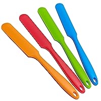 4 Pcs Silicone Spatula Set Heat Resistant Cake Cream Butter Spatulas Mixing Batter Scraper Non-Stick Flexible Baking Cooking Tool