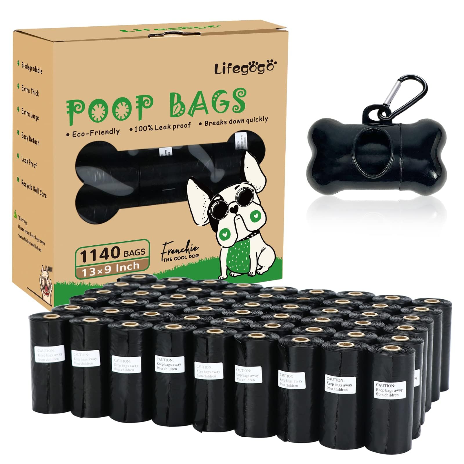 Amazon.com: Biodegradable Dog Poop Bag 1080 Counts, Eco-Friendly Dog Waste  Bags With 1 Free Dispenser, Leak Proof Pet Waste Disposal Refill Bags  (Scented) : Pet Supplies
