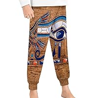 Egyptian Papyrus Depicts The Eye of Horus Youth Pajama Pants Elastic Waist Pajama Bottoms Lounge Pants Sleepwear PJ Bottoms