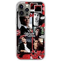 The Ian Damon Vampire Phone Case Compatible with iPhone 11 Somerhalder Diaries Salvatore Print TPU Pure Clear Soft Phone Cover Case