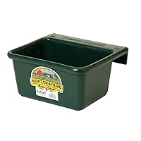 Little Giant® Plastic Mini Feeder | Fence Feeder | Goat Feeder | Durable & Mountable Bucket for Livestock | Made in USA | 6 Quart | Green