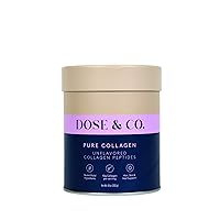 Dose & Co Pure Collagen Powder Unflavored 10oz (283g) – Hydrolyzed Collagen Peptides Supplement - Non-GMO, Dairy Free, Gluten Free, Sugar Free – Supporting Hair, Skin, and Nails