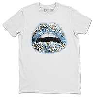 Graphic Tees Lips Jewel Design Printed 1 Denim Sneaker Matching T-Shirt