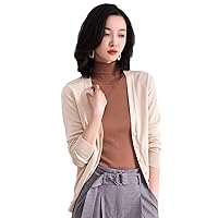 Andongnywell Women's Jacket V-Neck Button Knit Long Sleeve Soft Basic Knit Cardigan Soft and Comfortable Sweater