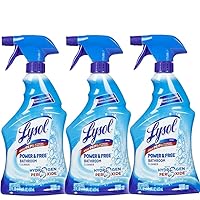 Lysol Bleach Free Hydrogen Peroxide Bathroom Cleaner Spray, Fresh, 22 Fl Oz (Pack of 3)
