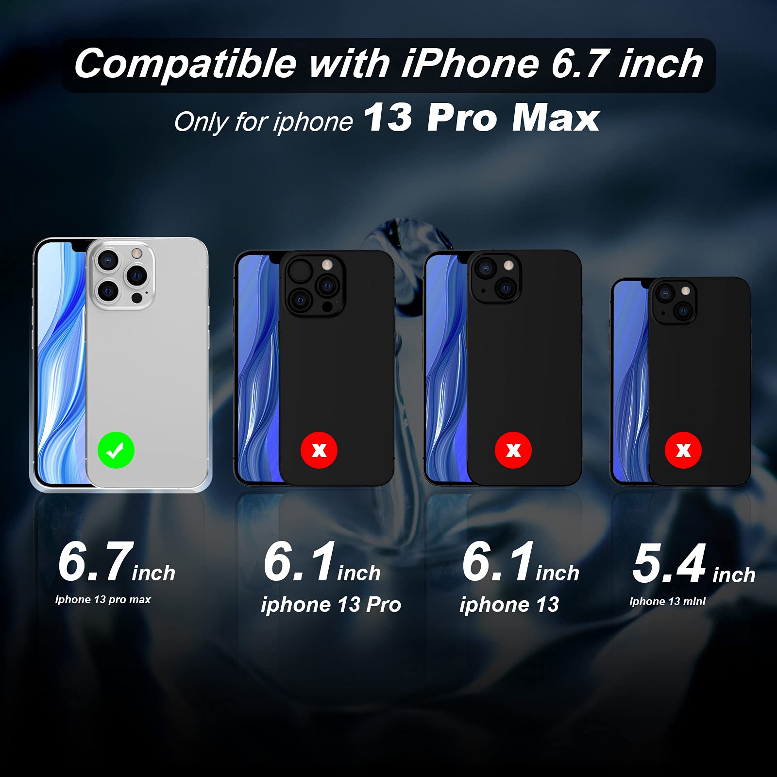 ANEMAT Compatible for iPhone 13 Pro Max Screen Protector, [2 Pack] [One Step Installation] Designed for iPhone 13 Pro Max 6.7 inch Screen Protector Tempered Glass with Easyframe Install Tool,9H,2.5D