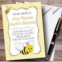 Yellow Honeycomb Bee Invitations Baby Shower Invitations