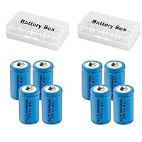 8 Pack Rechargeable 14250 Battery 3.7V 1/2 AA Lithium Batteries Can Replace 3.6 Volt LS 14250, ER14250, CR14250 Disposable Battery for Laser
