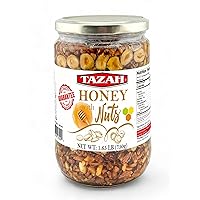 Honey with Nuts 26.4 Ounce Jar – 1.65 Pound of Gourmet Honey with Almonds, Walnuts, Pistachios, Hazelnuts, and Peanuts – All-Natural, Nutrient-Rich, Product of Turkey