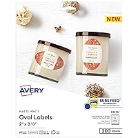 Avery Printable Blank Oval Labels, 2