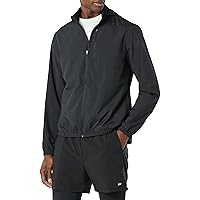 Amazon Essentials Men's Lightweight Woven Full Zipper Running Jacket