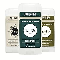 Humble Brands Original Formula Deodorant, Earthy & Grounded Trio - Texas Cedarwood & Grapefruit, Palo Santo & Frankincense and Black Spruce, 3 Pack