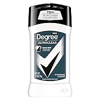 Degree Men UltraClear Antiperspirant Deodorant Black+White 72-Hour Sweat and Odor Protection Antiperspirant For Men With MotionSense Technology 2.7 oz