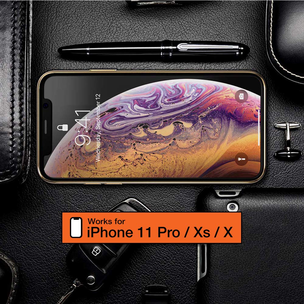 Trianium Tempered Glass Screen Protector designed for Apple iPhone 11 Pro/iPhone XS/iPhone X 5.8-inch, 3 Pack HD Clarity 0.25mm Film [Alignment Case Tool Included]