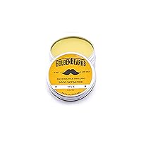 Organic Moustache Wax - 15ml 100% Natural *Golden Beards* | Jojoba & Argan & Apricot Oil The perfect grooming product for your moustache, only natural ingredients, 100% handmade (0.5 Oz)