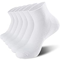 Lapulas 6 Pack Ankle Socks with Cushion, Athletic Running Sports Socks Anti-Blister Cotton Socks for Men and Women