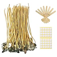 200 PCS 6 inch Hemp Candle Wicks kit, 2.5mm Beeswax Candle Wicks for DIY Bulk Natural Candle Wicks for Beeswax Candle Making Hemp Edible Candle Wick for Butter Candle