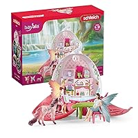 Schleich bayala Fairy Cafe Blossom - 21-Piece Magical Fairy and Unicorn Figurine Playset with Dollhouse and Accessories, Enchanted Play Dollhose for Girls and Boys, Gift Ready, Ages 5-12
