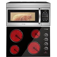 GASLAND Chef 30 Inch Over-the-Range Microwave Oven + Electric Cooktop 30 Inch 4 Burners