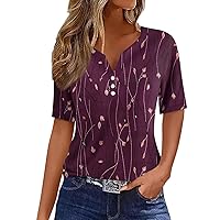 Womens Dressy Tops Short Sleeve V Neck Tops Blouses Trendy Plus Size Tunic Casual Loose Fit Sparkly Tops T Shirts