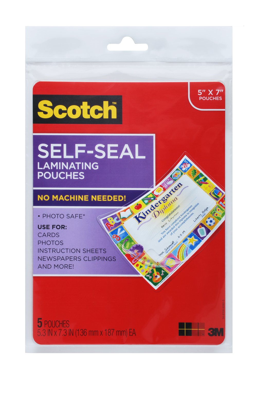 Scotch Self-Sealing Laminating Pouches and Scotch Glossy Document Laminating Pouches Bundle