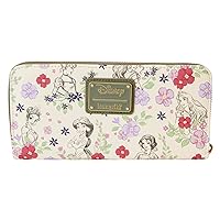 Disney Princesses Sketch Floral All Over Print Faux Leather Wallet