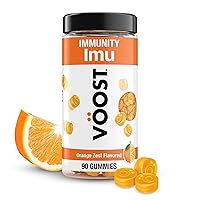 Immunity Gummies, Vitamin C Supplement with Zinc, Acerola & Echinacea, Supports a Healthy Immune System*, Adult Chewable Vitamin, Orange Zest Flavored, 30 Day Supply - 90 Count