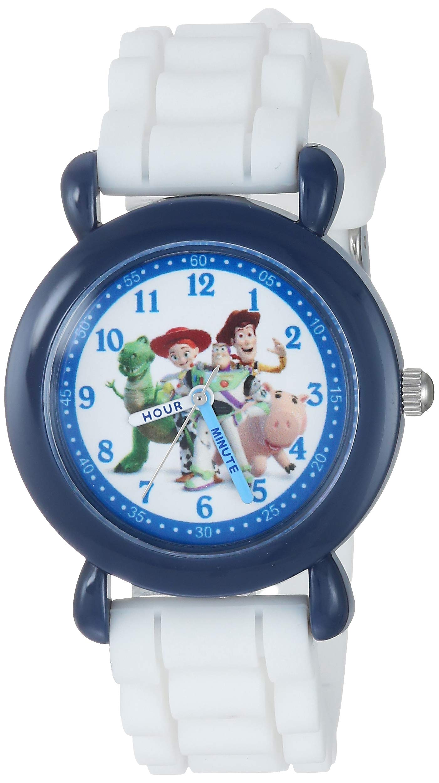 Disney Toy Story Kids' Plastic Time Teacher Analog Quartz Silicone Strap Watch