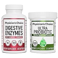 Physician's CHOICE Ultra SBO Probiotic + Digestive Multi Enzymes 60ct - Ultimate Digestive Health Bundle