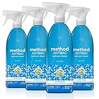 Method Antibacterial Bathroom Cleaner, Kills 99.9% of household germs, Spearmint, 28 Fl Oz, 4 pack
