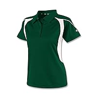 Champion Women's Victory Double Dry Polo, Athletic Dark Green/White,XL