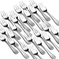 Appetizer Forks Set of 24, 5.4 Inches, Small Dessert Forks Stainless Steel Heavy-Duty for Party Bulk for Cocktail Salad Fruit Bar