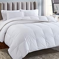 California Design Den King Size Comforter Duvet Insert - Luxury All-Season Down Alternative, Quilted Extra Fluffy, Soft, and Cooling, Machine Washable with Corner Tabs - White