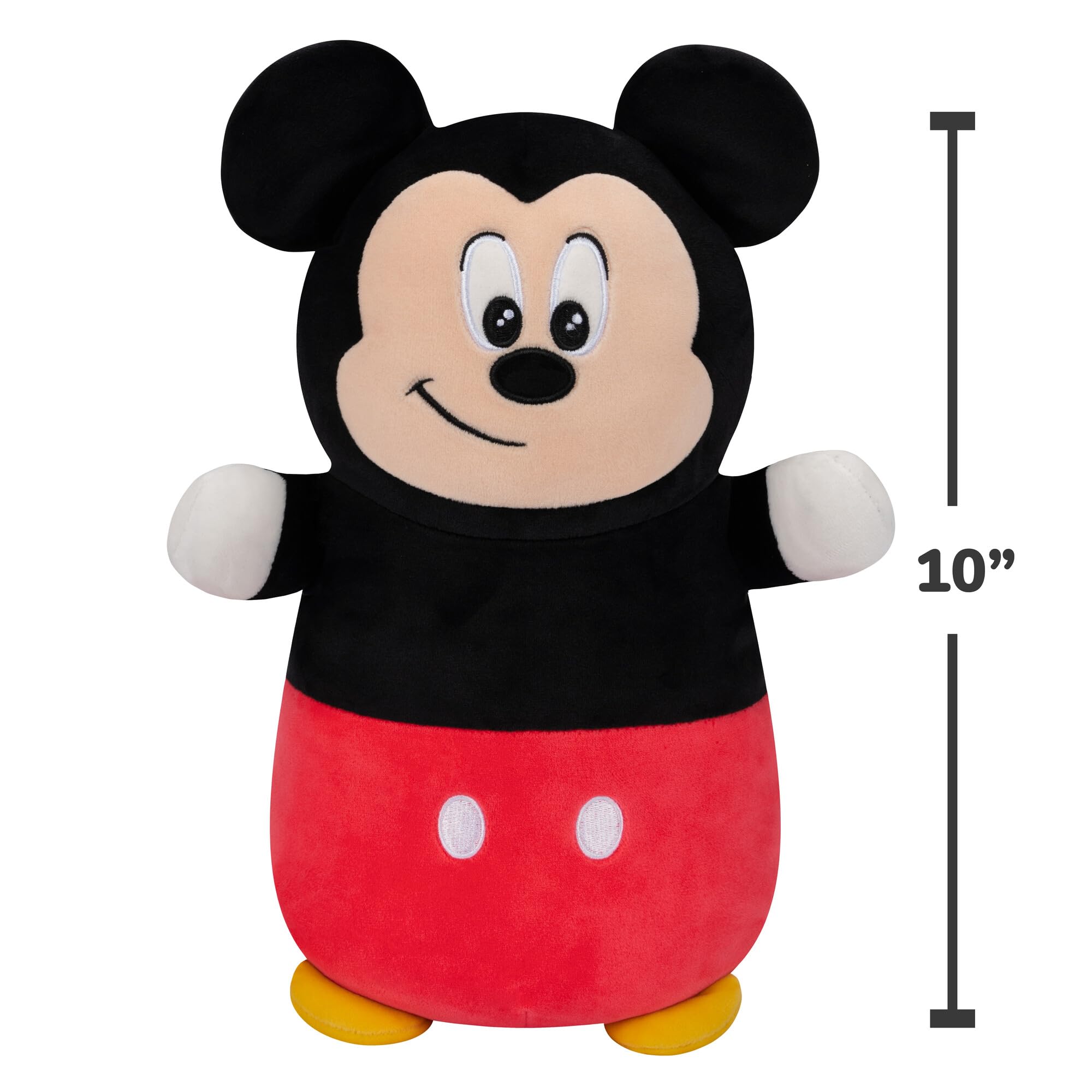 Squishmallows Original Disney 10-Inch Mickey Mouse HugMees - Medium-Sized Ultrasoft Official Jazwares Plush