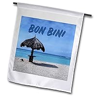 fl_327138_1 Flag, Bon Bini on a Photograph of an Umbrella at Baby Beach in Aruba