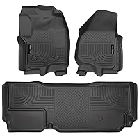 Husky Liners - 99721 Fits 2012-16 Ford F-250/F-350 SuperCab Weatherbeater Front & 2nd Seat Floor Mats (Footwell Coverage) Black