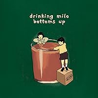 Drinking Milo Bottoms Up!