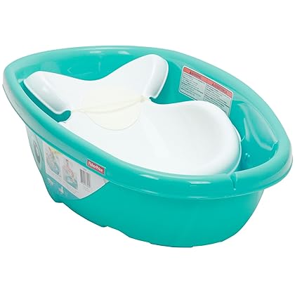 Fisher-Price Baby to Toddler Bath Whale of A Tub with Removable Infant Seat and Drain Plug, Fits Most Sinks