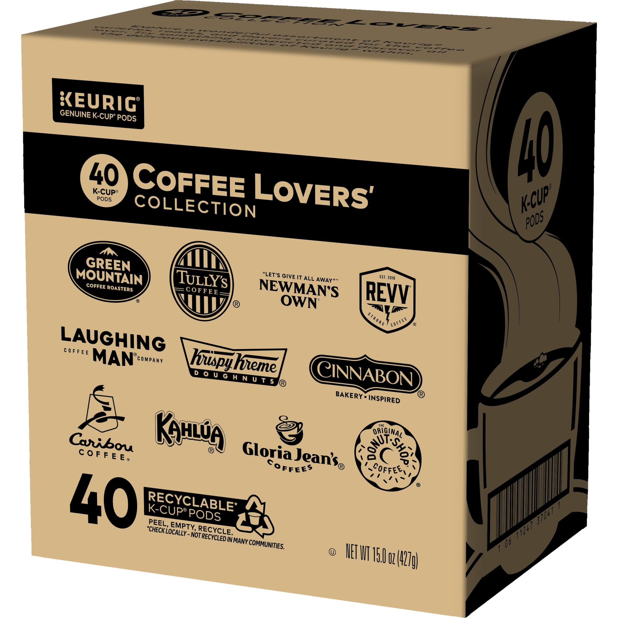 Keurig Coffee Lovers' Collection Sampler Pack, Single-Serve K-Cup Pods, Compatible with all Keurig 1.0/Classic, 2.0 and K-Café Coffee Makers, Variety Pack, 40 Count