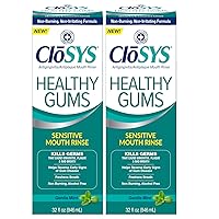 Closys Healthy Gums Mouthwash, Antiplaque and Antigingivitis for Gum Health, Non-Burning, Non-Irritating – 32 Fl Oz (Twin Pack)