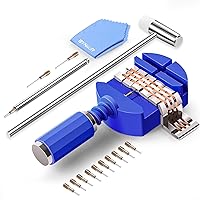 Watch Link Removal Tool Kit, Watch Band Sizing Tool Kit for Watch Bracelet Adjustment, Watch Pin Removal Tool, Watch Adjustment Tool Kit, Watch Link Remover with Watch Pin Pusher, Watch Pins, Hammer