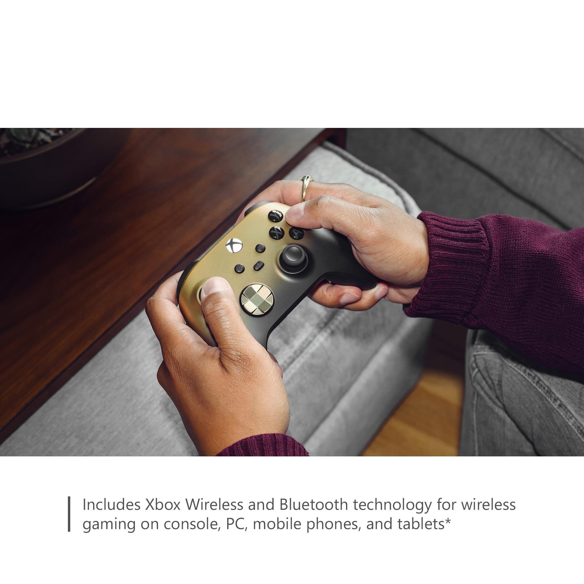 Xbox Wireless Controller – Gold Shadow Special Edition for Xbox Series X|S, Xbox One, and Windows Devices